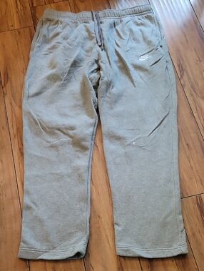 Nike Men's Light Gray Fleece Joggers with Drawstring ( A Tiny Bleach Spot)